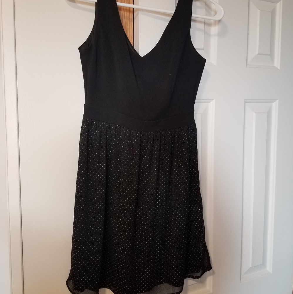 Black pokadot dress